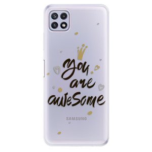 Odolné silikonové pouzdro iSaprio - You Are Awesome - black - Samsung Galaxy A22 5G