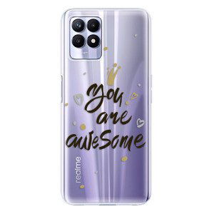 Odolné silikonové pouzdro iSaprio - You Are Awesome - black - Realme 8i