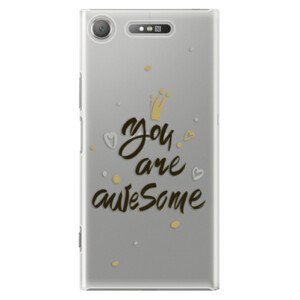 Plastové pouzdro iSaprio - You Are Awesome - black - Sony Xperia XZ1