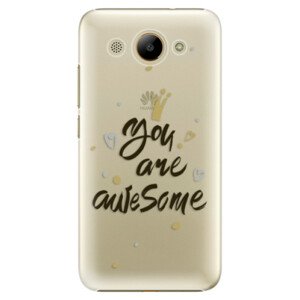 Plastové pouzdro iSaprio - You Are Awesome - black - Huawei Y3 2017