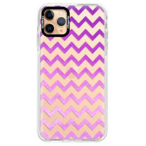 Silikonové pouzdro Bumper iSaprio - Zigzag - purple - iPhone 11 Pro Max