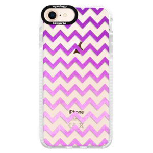 Silikonové pouzdro Bumper iSaprio - Zigzag - purple - iPhone 8