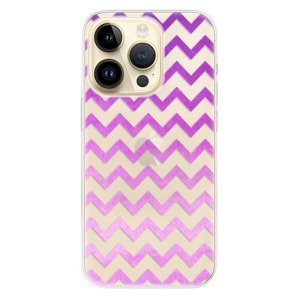 Odolné silikonové pouzdro iSaprio - Zigzag - purple - iPhone 14 Pro