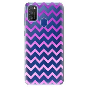 Odolné silikonové pouzdro iSaprio - Zigzag - purple - Samsung Galaxy M21