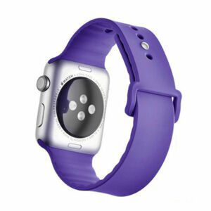 eses Silikonový vlnitý řemínek pro Apple Watch - Fialový, 42mm/44mm/45mm/49mm