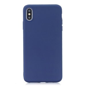 Matný silikonový obal na iPhone XS Max - Royal Blue