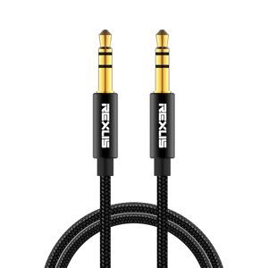 Odolný audio kabel Rexlis 3.5mm jack (5 m) - černá