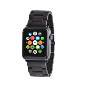 eses Dřevěný řemínek pro Apple Watch - Černý, 42mm/44mm/45mm/49mm