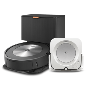 iRobot Roomba j7+ (Černá) a Braava jet m6 (Bílá)
