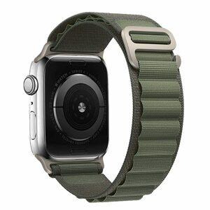 Nylon řemínek, Apple Watch 42 / 44 / 45 / 49 mm, design 2, zelený