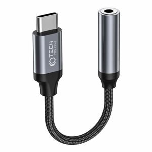 Tech-Protect UltraBoost adaptér USB-C - Jack 3,5 mm, černý