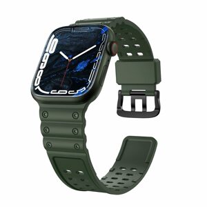 Strap Triple řemínek pro hodinky Apple Watch SE / 8 / 7 / 6 / 5 / 4 / 3 / 2 / 1 (41/40/38mm), zelený