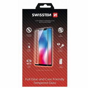 Swissten Full Glue, Color frame, Case friendly, Ochranné tvrzené sklo, Samsung Galaxy A8 2018, černé