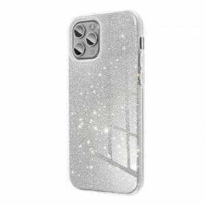Obal Forcell Shining, Samsung Galaxy A12, stříbrný