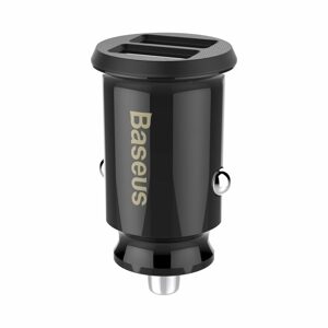 Baseus Grain Car Charger Mini, univerzální chytrá nabíječka do auta, černá (CCALL-ML01)