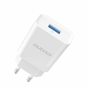 DUDAO adaptér EU USB 5V / 2.4A QC3.0, bílý (A3EU white)