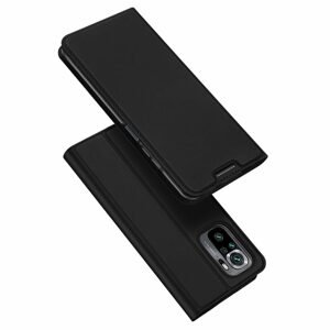 Dux Ducis Skin Leather case, knížkové pouzdro, Xiaomi Redmi Note 10 / Note 10S, černé