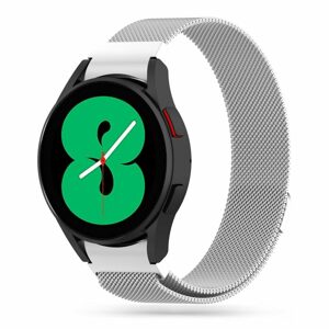 Tech-Protect Milánský tah 2 řemínek pro Samsung Galaxy Watch 4 40 / 42 / 44 / 46 mm, stříbrný