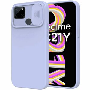 Nexeri obal se záslepkou, Realme C21Y, světle modrý