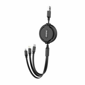 Dudao L8H kabel 3v1 prodlužovací 1,1 m, černý (L8H-black)