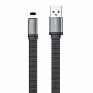 WK Design King Kong 2. gen., kabel USB - Lightning, pro rychlé nabíjení / přenos dat, 6A, 1,3 m, černý (WDC-156i)