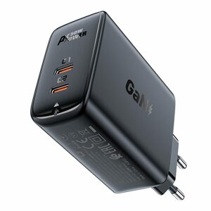 Acefast dvouportová nabíječka A29 PD50W GaN (USB-C + USB-C), černá (A29 black)