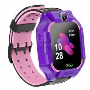 Chytré vodotěsné hodinky pro děti Q19, fialové