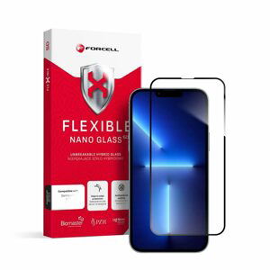 Forcell Flexible 5D Full Glue hybridní sklo, iPhone 13 Pro Max/14 Plus, černé
