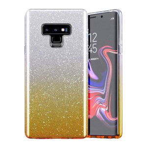 Zadní kryt pro SAMSUNG GALAXY A30/A20 glitter stříbrno-zlatý