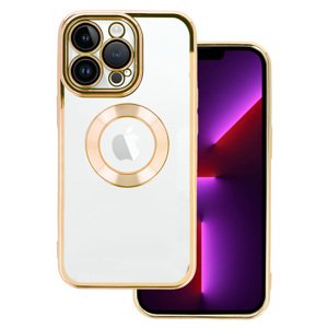 Krásné průhledné pouzdro pro Iphone 13 Pro zlaté