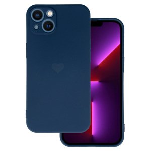 Vennus Silikonové pouzdro se srdcem pro Iphone 13 design 1 navy