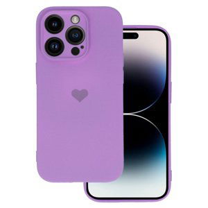 Vennus Silikonové pouzdro se srdcem pro Iphone 13 Pro design 1 fialové