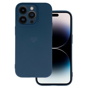 Vennus Silikonové pouzdro se srdcem pro Iphone 13 Pro design 1 navy