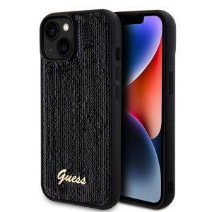 Guess Sequin Script Logo Zadní Kryt pro iPhone 15 Plus Black