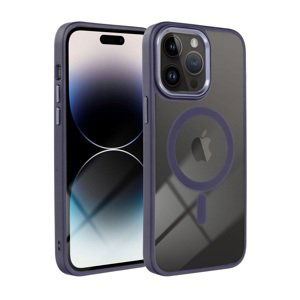 Kryt TopQ Magnetic iPhone 14 Pro pevný s fialovým rámečkem 108466 (pouzdro neboli obal na mobil iPhone 14 Pro)