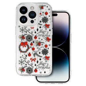 Vánoční pouzdro TEL PROTECT pro Iphone 15 Pro Max Design 5 Clear