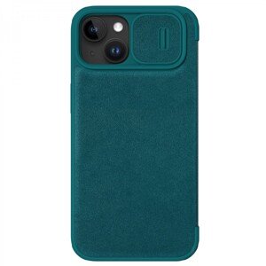 Nillkin Qin Book PRO Plain Leather Pouzdro pro Apple iPhone 15 Exuberant Green