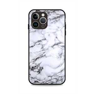 Kryt TopQ LUXURY iPhone 14 Pro pevný Marble White 111290 (pouzdro neboli obal na mobil iPhone 14 Pro)