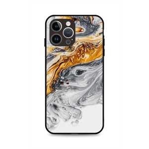 Kryt TopQ LUXURY iPhone 15 Pro pevný Marble šedo-zlatý 111297 (pouzdro neboli obal na mobil iPhone 15 Pro)