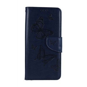 Pouzdro TopQ Samsung A14 knížkové Butterfly modré tmavé 111951 (kryt neboli obal Samsung A14)