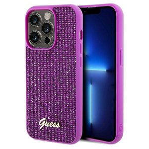 Originální pouzdro GUESS Disco Metal Script hardcase GUHCP14LPMSDGSF pro Iphone 14 Pro fuschia