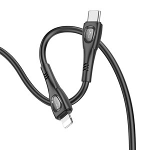 Kabel Borofone BX98 Superior - Type C to Lightning - PD 27W 1 metr černý