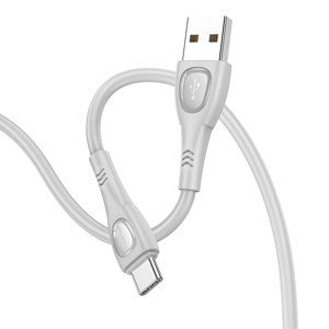 Kabel Borofone BX98 Superior - USB na Typ C - 3A 1 metr šedý