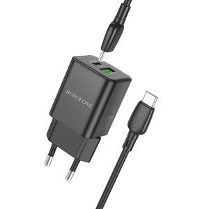 Rychlonabíječka Borofone BN14 vš. USB-C datového kabelu Dual 30W černá