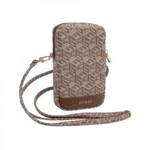 Guess PU G Cube Walltet Phone Bag Zipper Brown