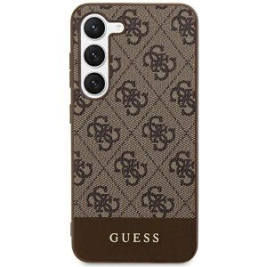 Originální pouzdro GUESS - hardcase 4G Stripe Collection GUHCS24MG4GLBR pro Samsung Galaxy S24 Plus Brown