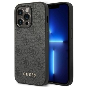 Originální pouzdro GUESS Hardcase 4G Metal Gold Logo GUHCP14XG4GFGR pro Iphone 14 Pro Max Grey