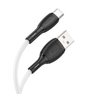 Kabel Borofone BX86 Advantage - USB na typ C - 3A 1 metr bílý