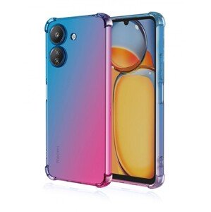 Kryt TopQ Xiaomi Redmi 13C Shock duhový modro-růžový 117574 (pouzdro neboli obal na mobil Xiaomi Redmi 13C)