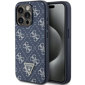 Originální pouzdro GUESS hardcase 4G Triangle Metal Logo GUHCP15LPG4GPB pro Iphone 15 Pro blue